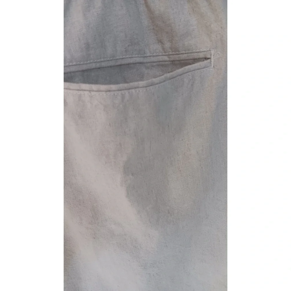 GAP Linen Blend Shorts XXL Tan Elastic Waist Summer Casual Lightweight